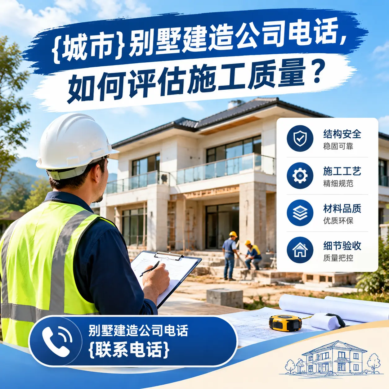 铜仁别墅建造公司电话,如何评估施工质量?
