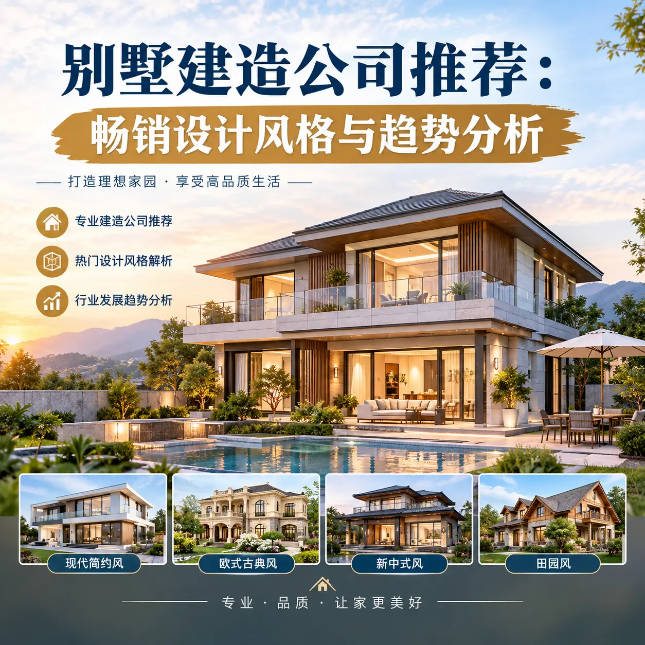 别墅建造公司推荐： 铜仁 畅销设计风格与趋势分析